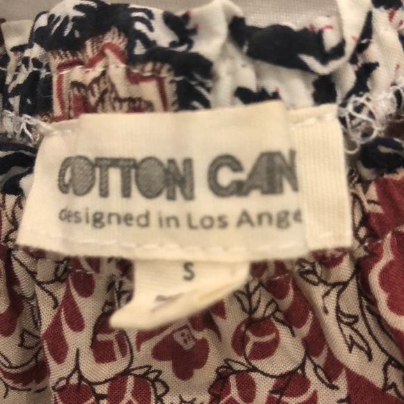 Cotton Candy Off Shoulder Long Sleeve Fall Patriotic Paisley Romper Small - Picture 5 of 8